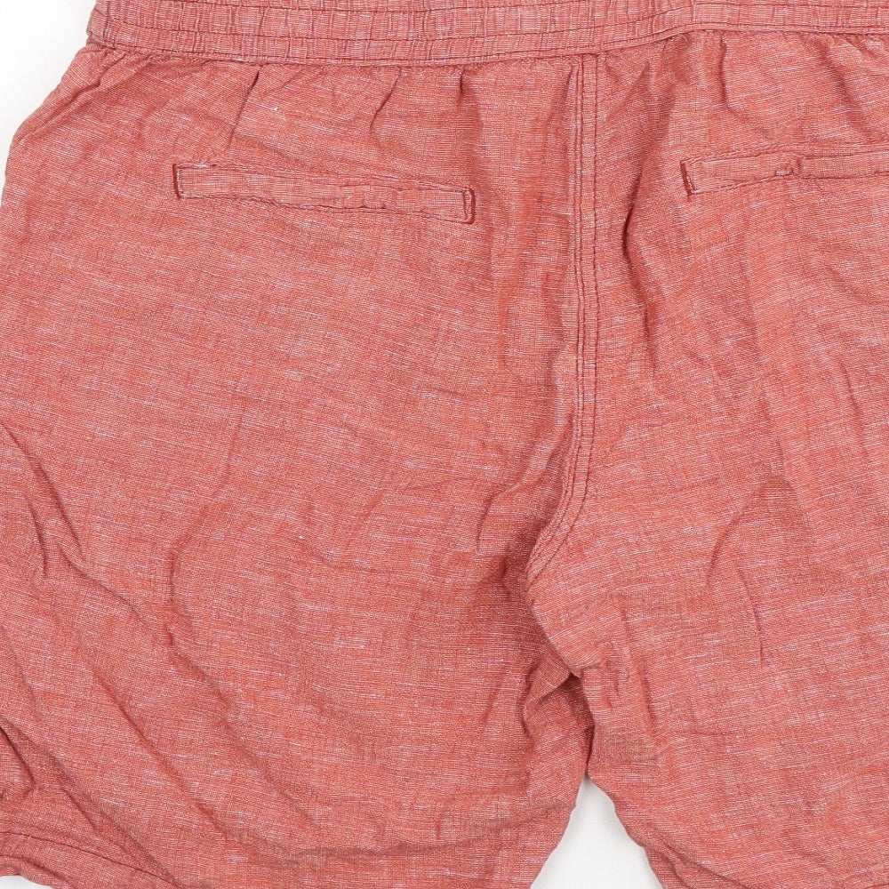 George Womens Red Linen Bermuda Shorts Size 16 L9 in Regular Tie
