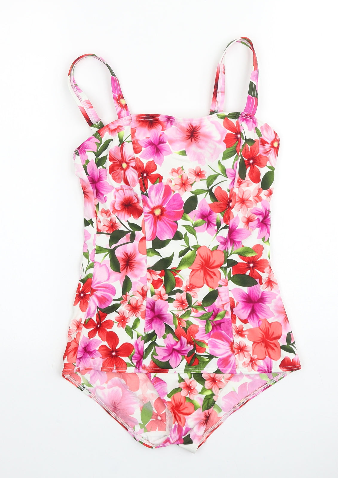 Riviera Womens Multicoloured Floral Polyester One Piece Size 12