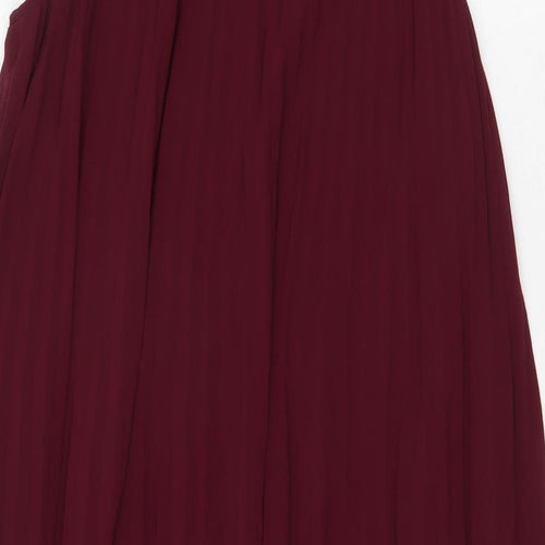 Principles Womens Red Polyester Shift Size 12 Scoop Neck Button