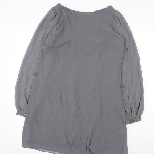 Atmosphere Womens Grey Polyester Shift Size 10 Boat Neck Pullover