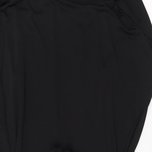 Marks and Spencer Womens Black Polyester Shift Size 10 Boat Neck Tie