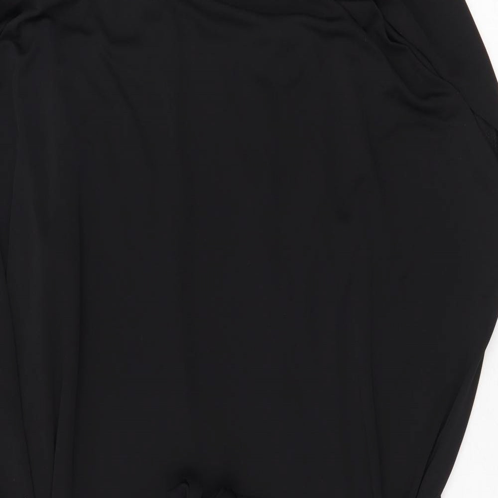 Marks and Spencer Womens Black Polyester Shift Size 10 Boat Neck Tie