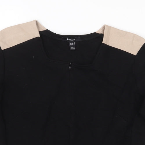 Baukjen Womens Black Viscose Basic T-Shirt Size 12 Square Neck