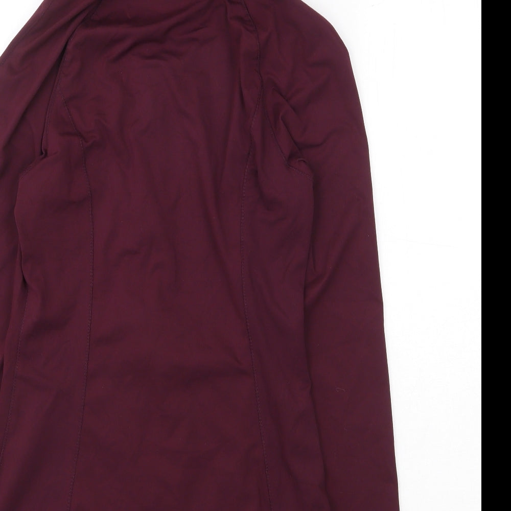 Yogalicious Womens Purple Polyester Full Zip Hoodie Size M Zip