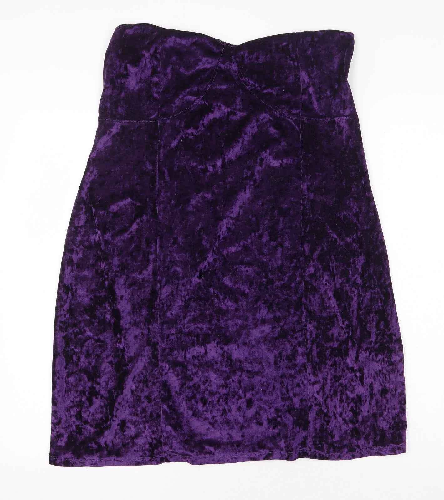 ASOS Womens Purple Polyester Mini Size 14 Off the Shoulder Pullover