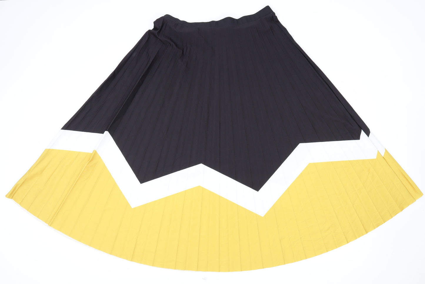 F&F Womens Multicoloured Geometric Polyester Pleated Skirt Size 18