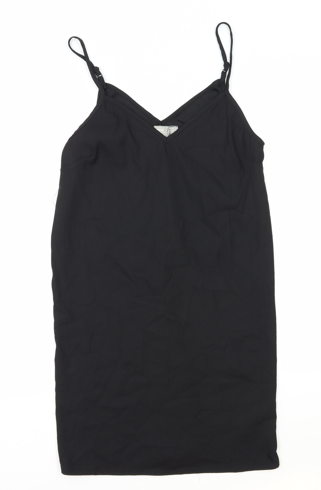 ASOS Womens Black Polyester Basic Tank Size 8 V-Neck