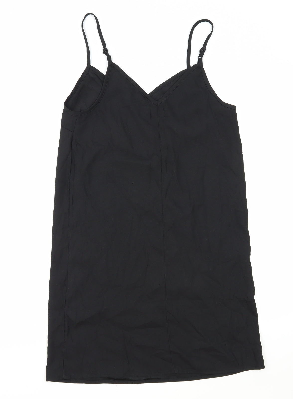 ASOS Womens Black Polyester Basic Tank Size 8 V-Neck