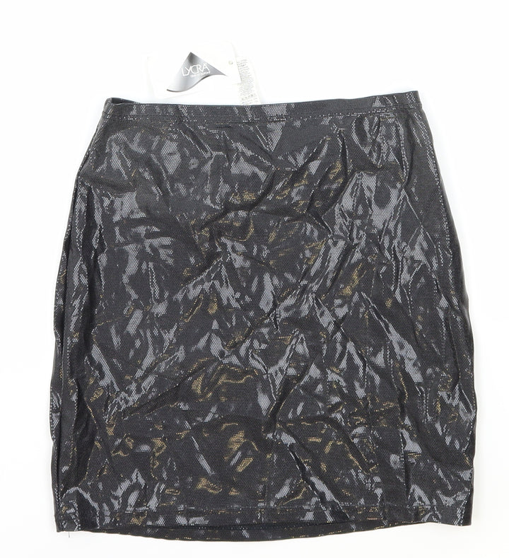 Knickerbox Womens Black Elastane Straight & Pencil Skirt Size 12