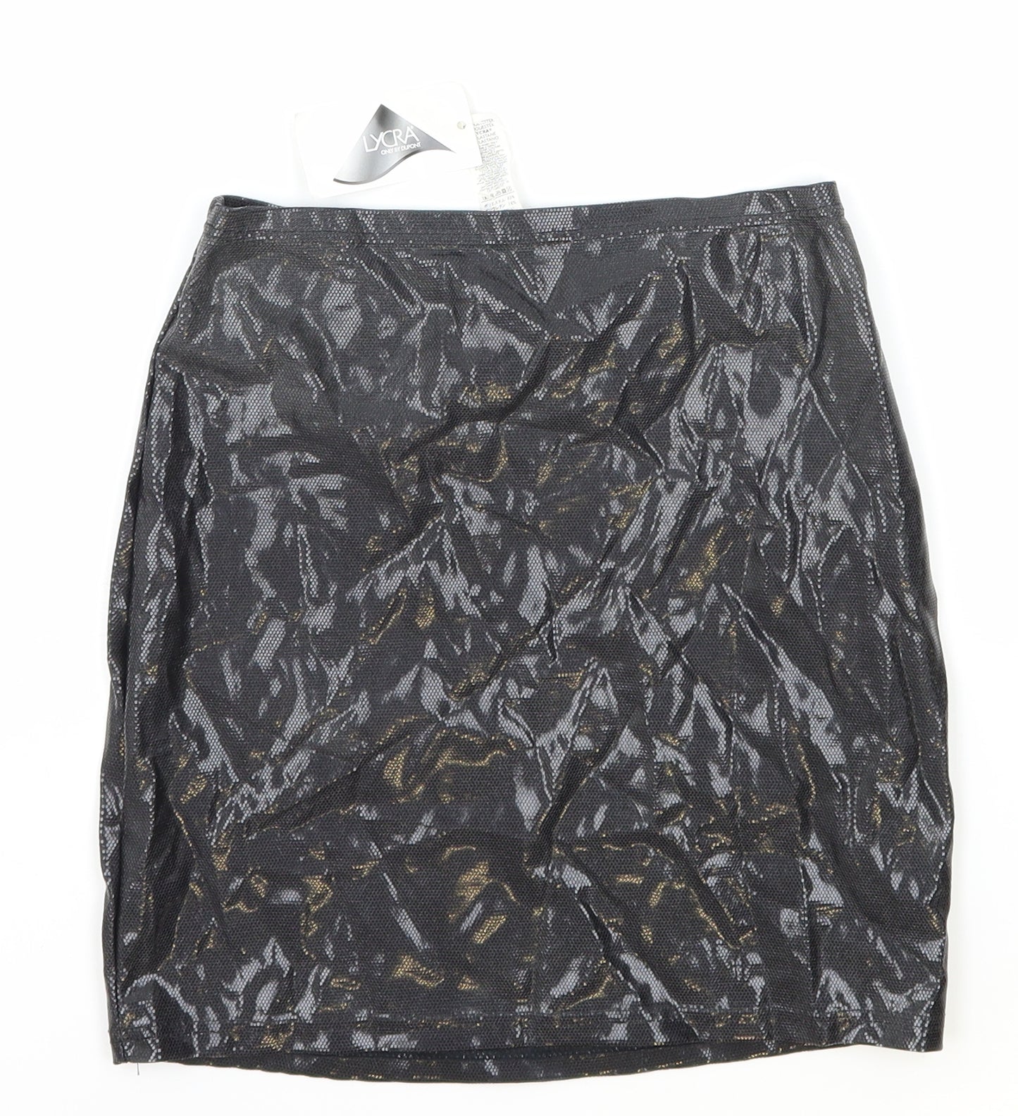 Knickerbox Womens Black Elastane Straight & Pencil Skirt Size 12
