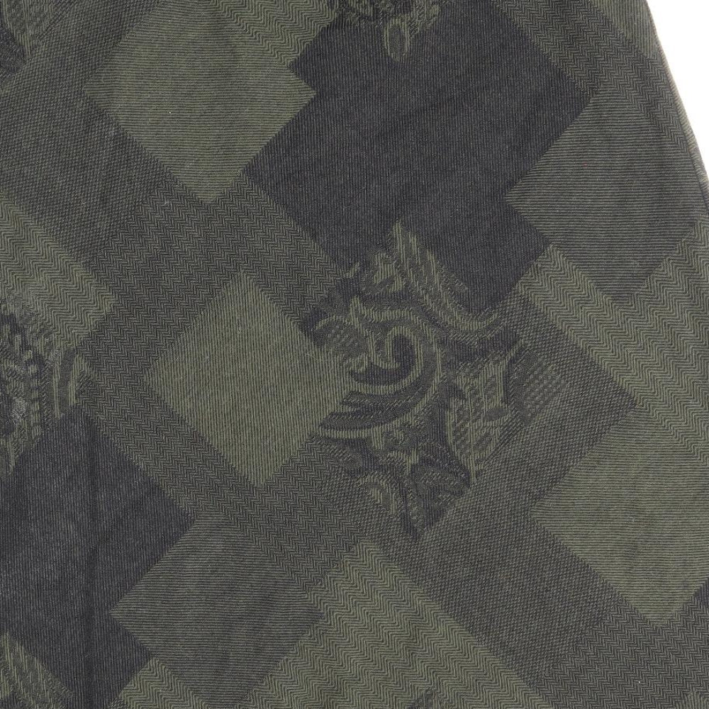 Marks and Spencer Womens Green Geometric Acrylic A-Line Skirt Size 16