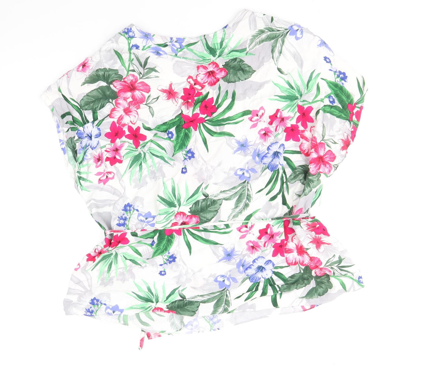 Dorothy Perkins Womens Multicoloured Floral Viscose Basic Blouse Size 20 V-Neck