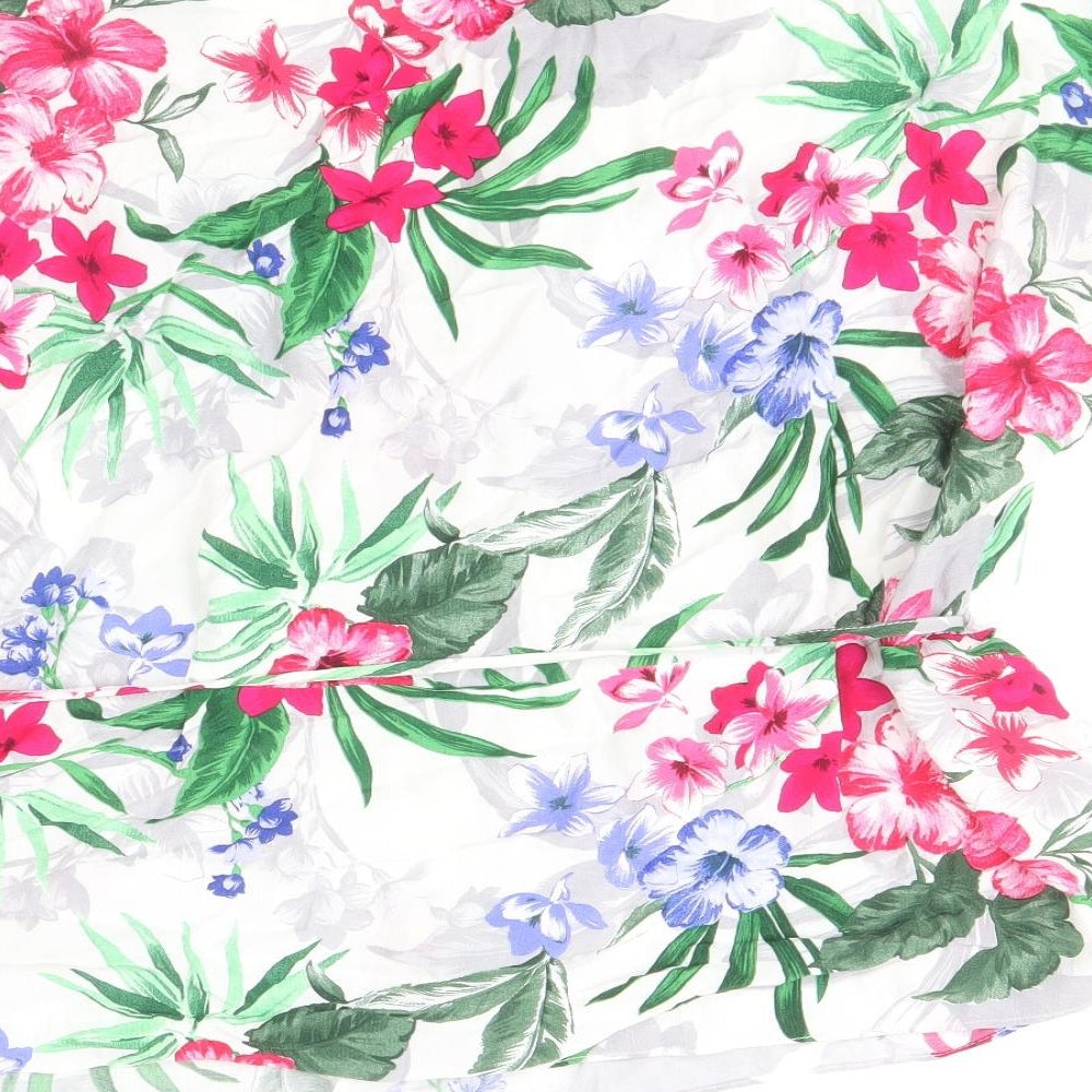 Dorothy Perkins Womens Multicoloured Floral Viscose Basic Blouse Size 20 V-Neck