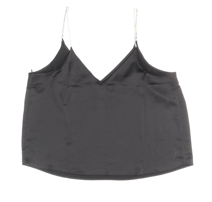 H&M Womens Black Polyester Camisole Blouse Size XL V-Neck
