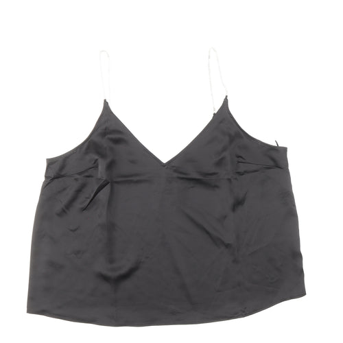 H&M Womens Black Polyester Camisole Blouse Size XL V-Neck
