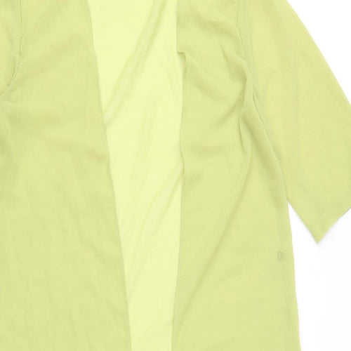 Preworn Womens Green Polyester Kimono Blouse Size M V-Neck