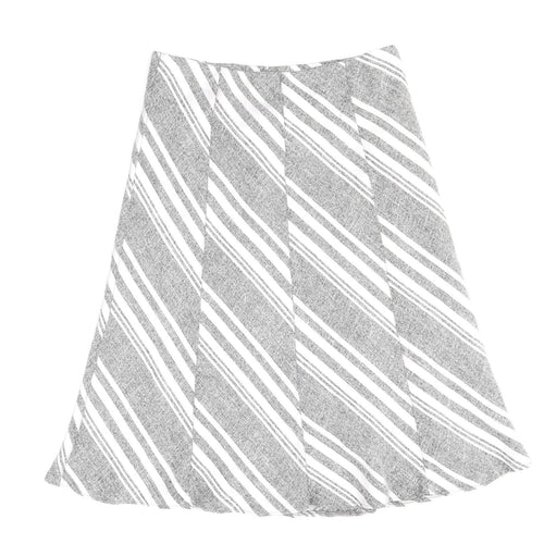 Marks and Spencer Womens Grey Geometric Polyester A-Line Skirt Size 10
