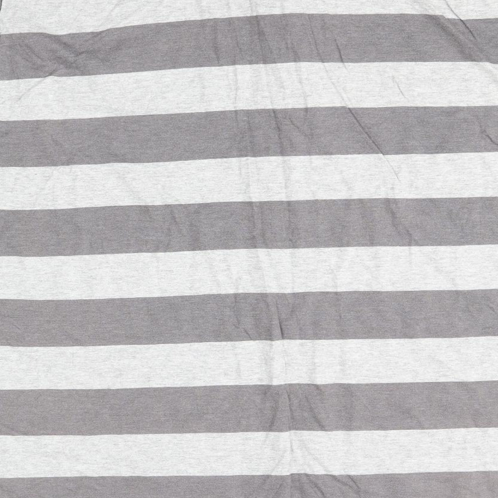 Lee Cooper Mens Grey Striped Cotton Polo Size 3XL Collared Button