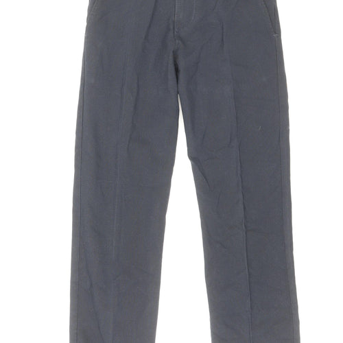 Marks and Spencer Boys Blue Polyester Dress Pants Trousers Size 6-7 Years Regular Zip