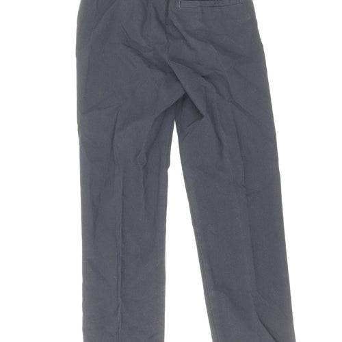 Marks and Spencer Boys Blue Polyester Dress Pants Trousers Size 6-7 Years Regular Zip