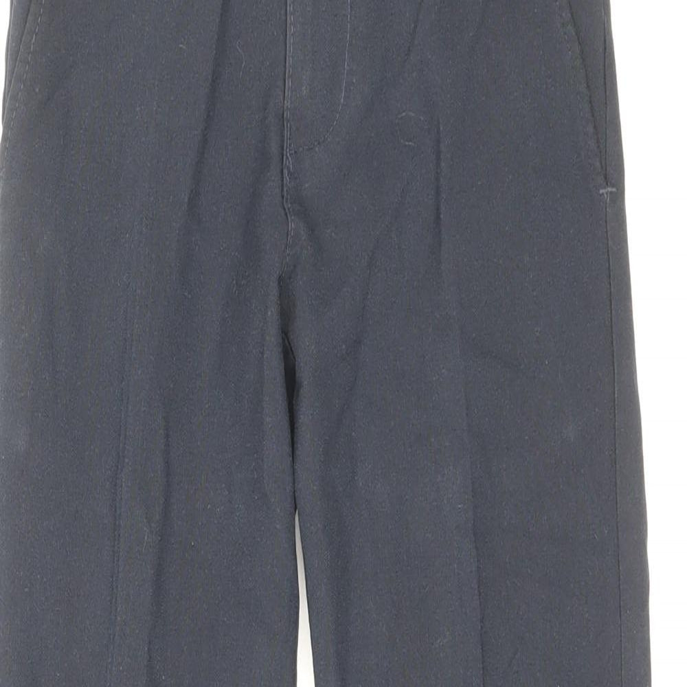 Marks and Spencer Boys Blue Polyester Dress Pants Trousers Size 6-7 Years Regular Zip