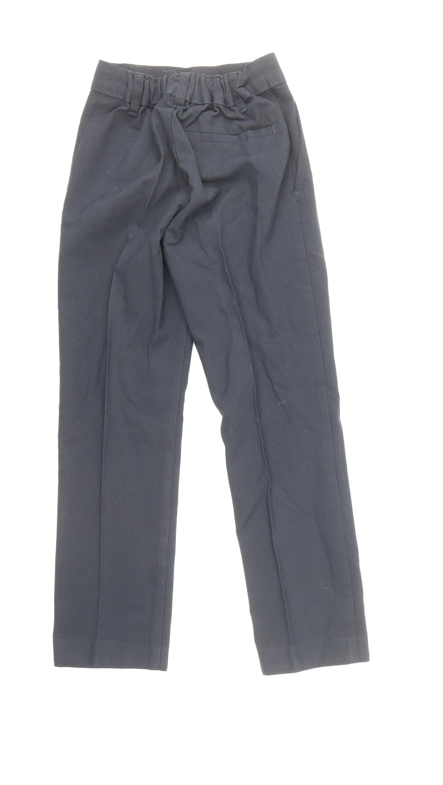 Marks and Spencer Boys Blue Polyester Dress Pants Trousers Size 6-7 Years Regular Zip