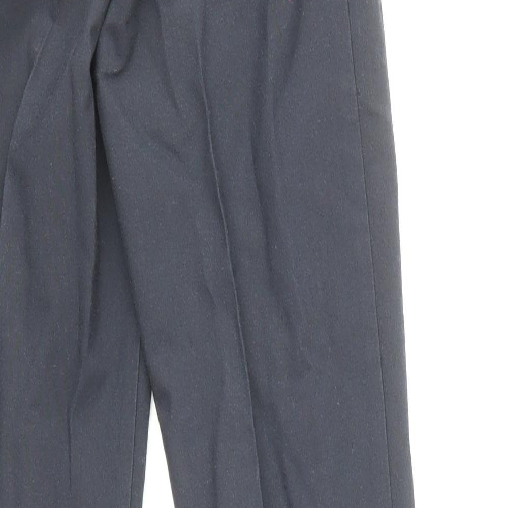 Marks and Spencer Boys Blue Polyester Dress Pants Trousers Size 6-7 Years Regular Zip