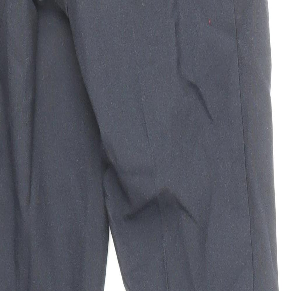 Marks and Spencer Boys Blue Polyester Dress Pants Trousers Size 7-8 Years Regular Zip