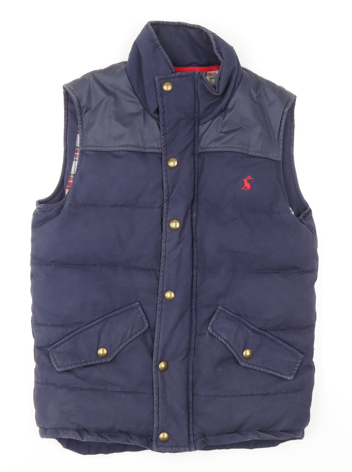 Joules Mens Blue Gilet Waistcoat Size S Zip