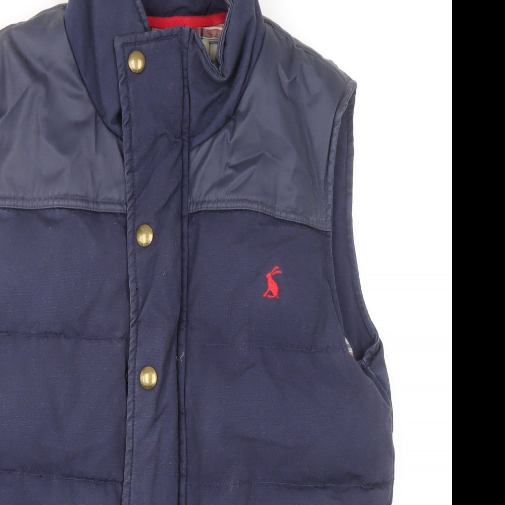 Joules Mens Blue Gilet Waistcoat Size S Zip