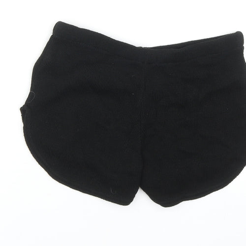 Nasty Gal Womens Black Acrylic Hot Pants Shorts Size S Regular Pull On