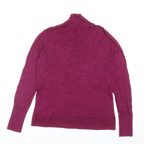 G2000 Womens Purple Mock Neck Acrylic Pullover Jumper Size 8