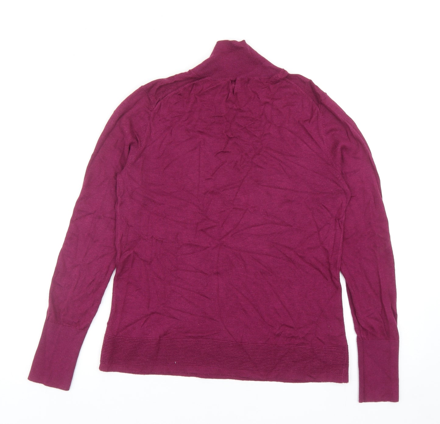 G2000 Womens Purple Mock Neck Acrylic Pullover Jumper Size 8