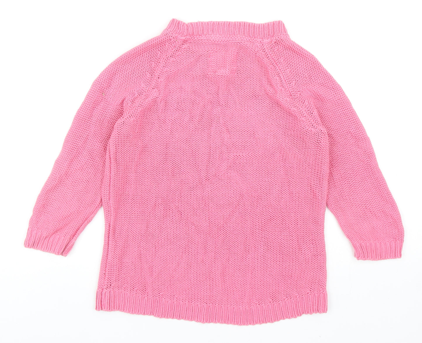 Johnnie B Girls Pink Scoop Neck Cotton Pullover Jumper Size 11-12 Years Pullover