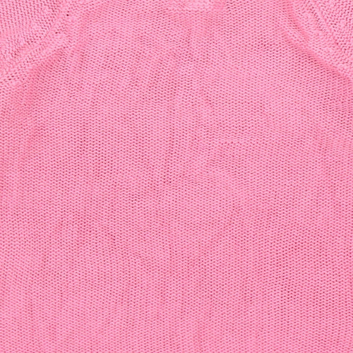 Johnnie B Girls Pink Scoop Neck Cotton Pullover Jumper Size 11-12 Years Pullover