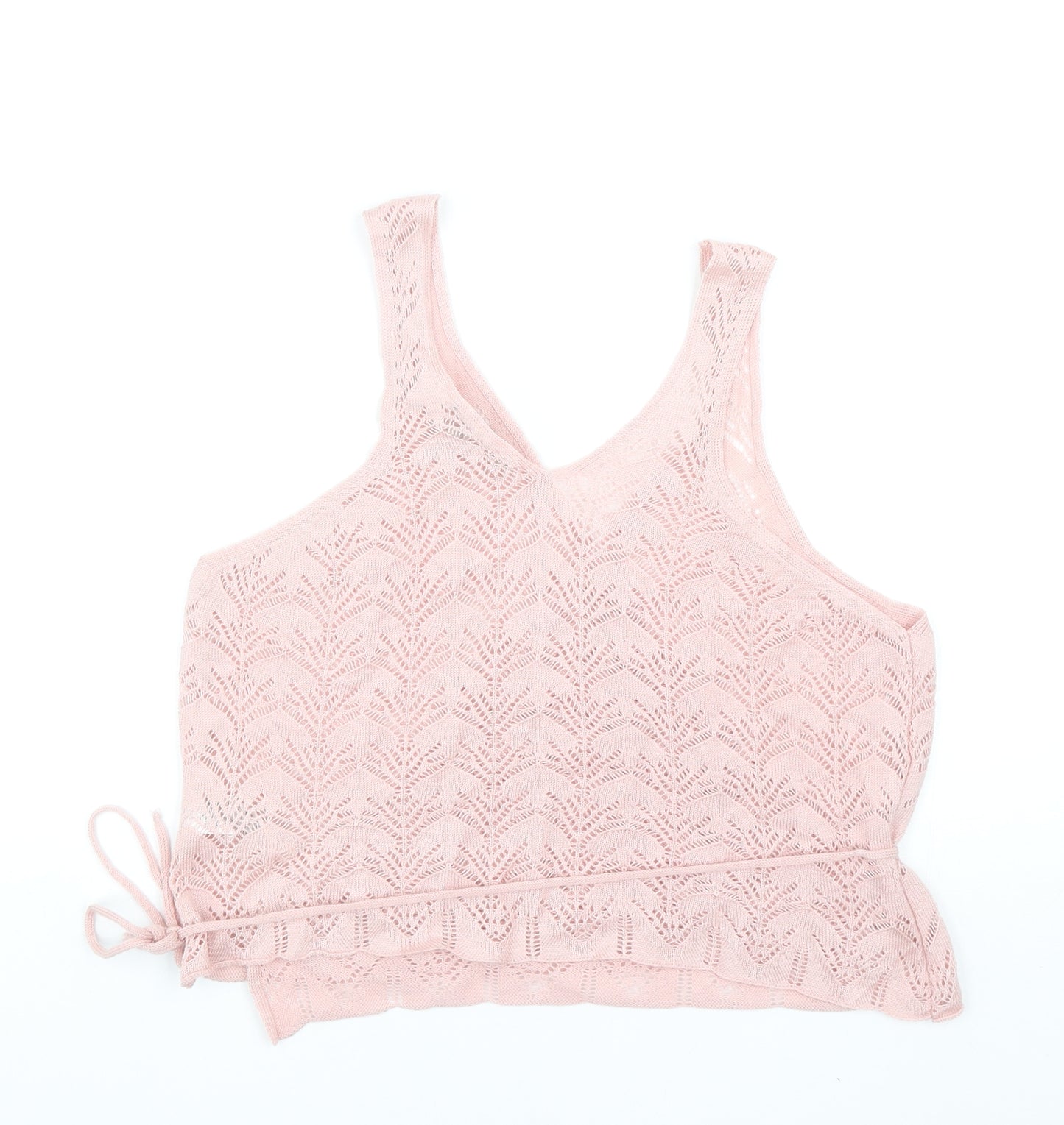 ASOS Womens Pink Acrylic Wrap Tank Size 14 V-Neck