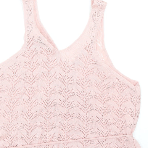 ASOS Womens Pink Acrylic Wrap Tank Size 14 V-Neck