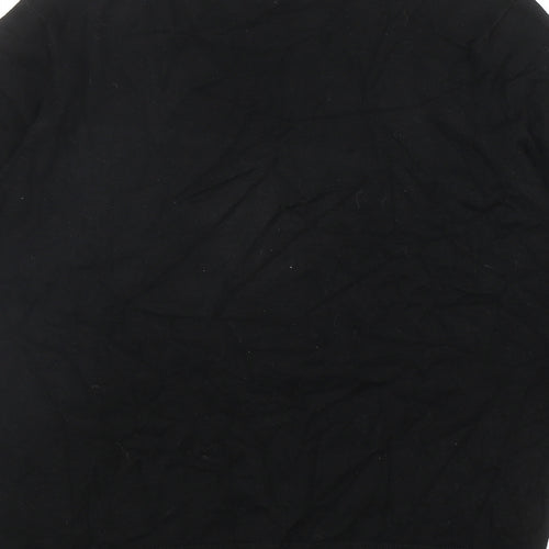 Peacocks Womens Black Round Neck Viscose Pullover Jumper Size 12