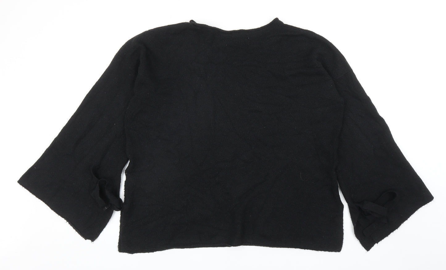 French Connection Womens Black Round Neck Acrylic Pullover Jumper Size S