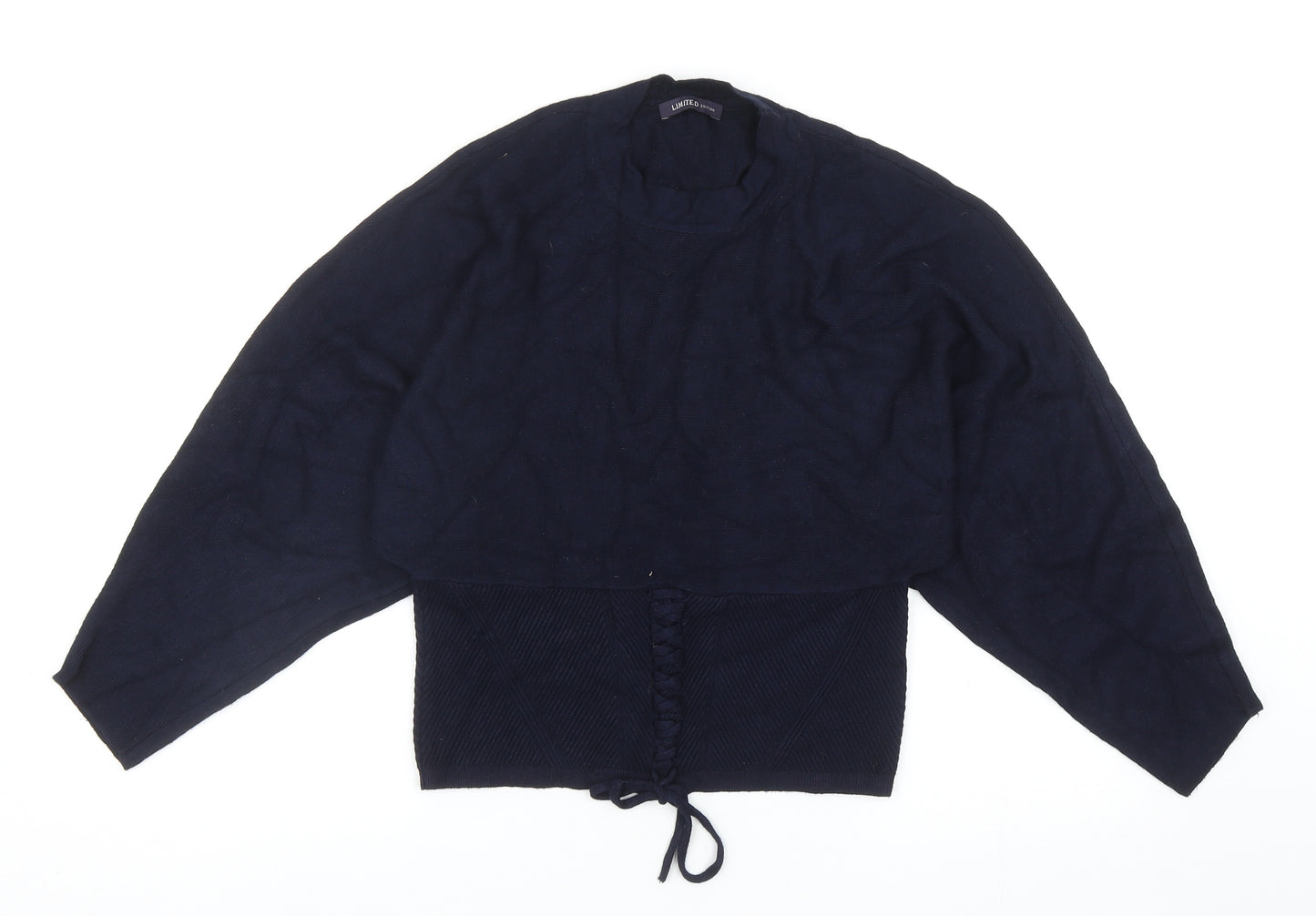 Marks and Spencer Womens Blue Round Neck Viscose Pullover Jumper Size 12