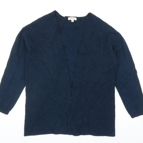 Monsoon Womens Blue V-Neck Viscose Cardigan Jumper Size S