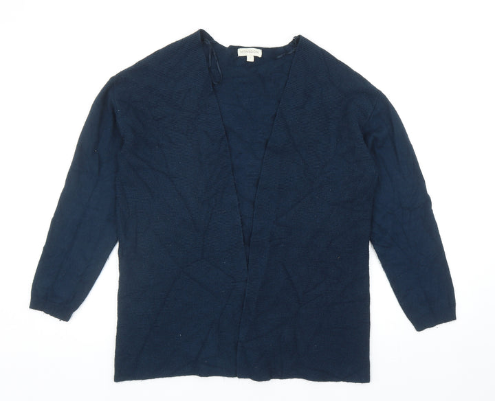 Monsoon Womens Blue V-Neck Viscose Cardigan Jumper Size S