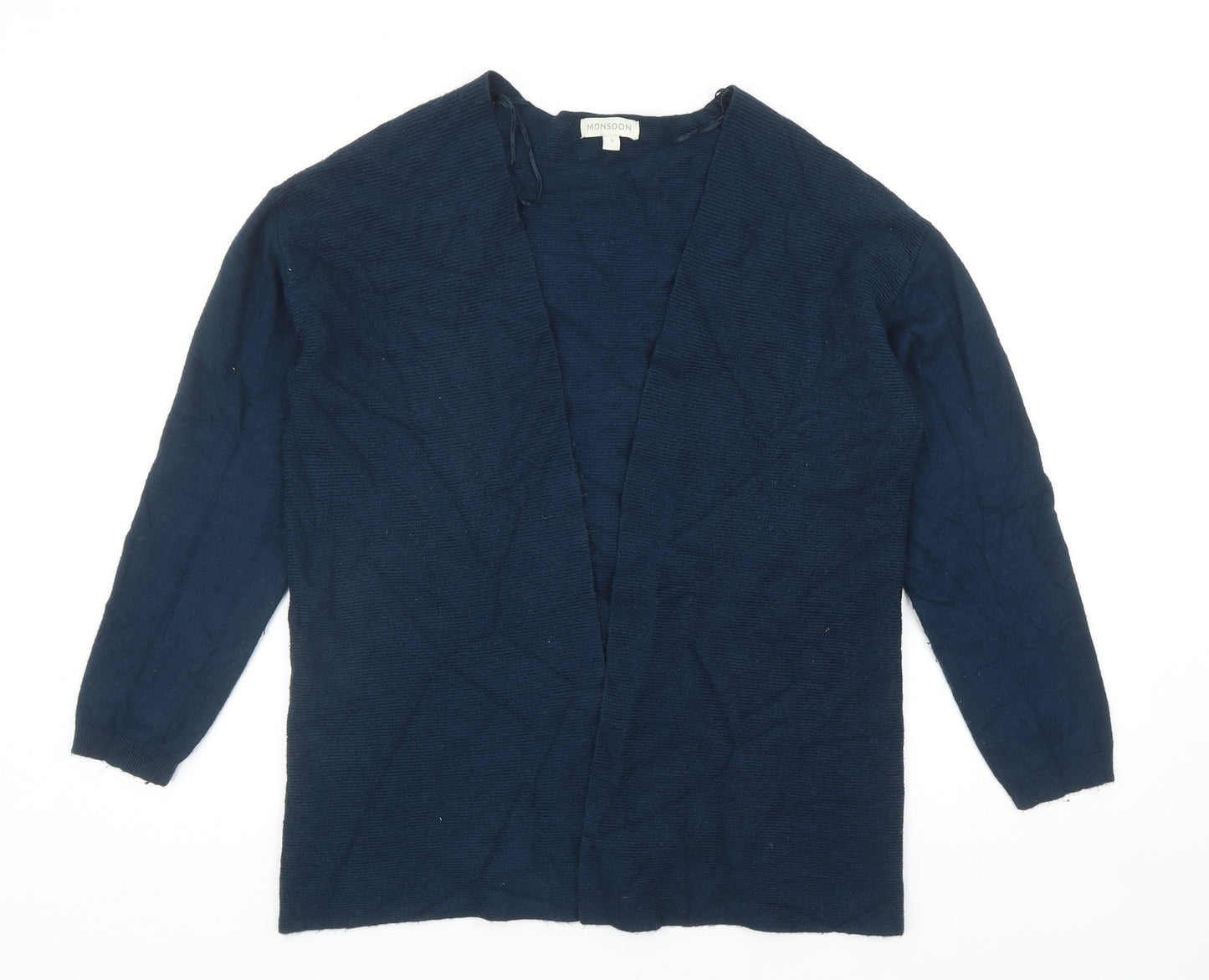 Monsoon Womens Blue V-Neck Viscose Cardigan Jumper Size S
