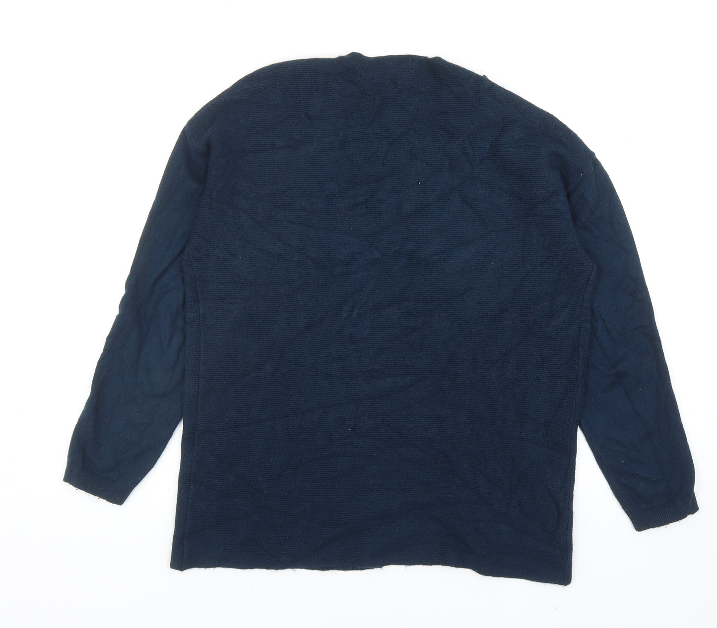 Monsoon Womens Blue V-Neck Viscose Cardigan Jumper Size S