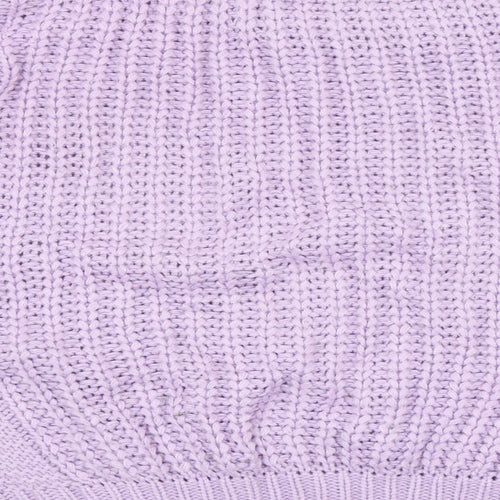 ValleyGirl Womens Purple Round Neck Acrylic Pullover Jumper Size XL