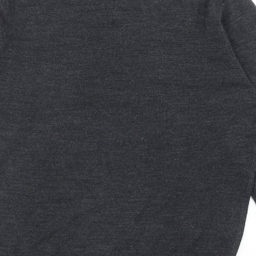 Debenhams Mens Grey V-Neck Acrylic Pullover Jumper Size S
