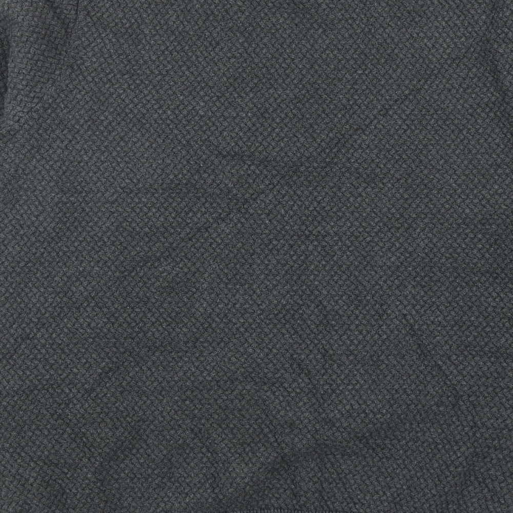 Marks and Spencer Mens Grey Round Neck Cotton Pullover Jumper Size M