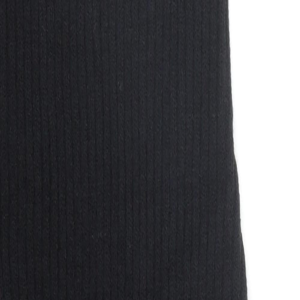 Cider Womens Black Acrylic Jumper Dress Size M V-Neck Pullover - Ribbed