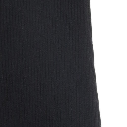 Cider Womens Black Acrylic Jumper Dress Size M V-Neck Pullover - Ribbed