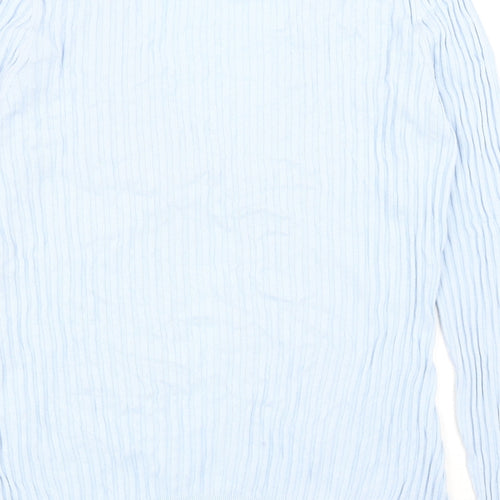 TU Womens Blue V-Neck Cotton Cardigan Jumper Size 12